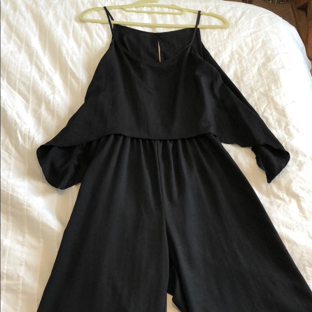 Black jumpsuit with open back
